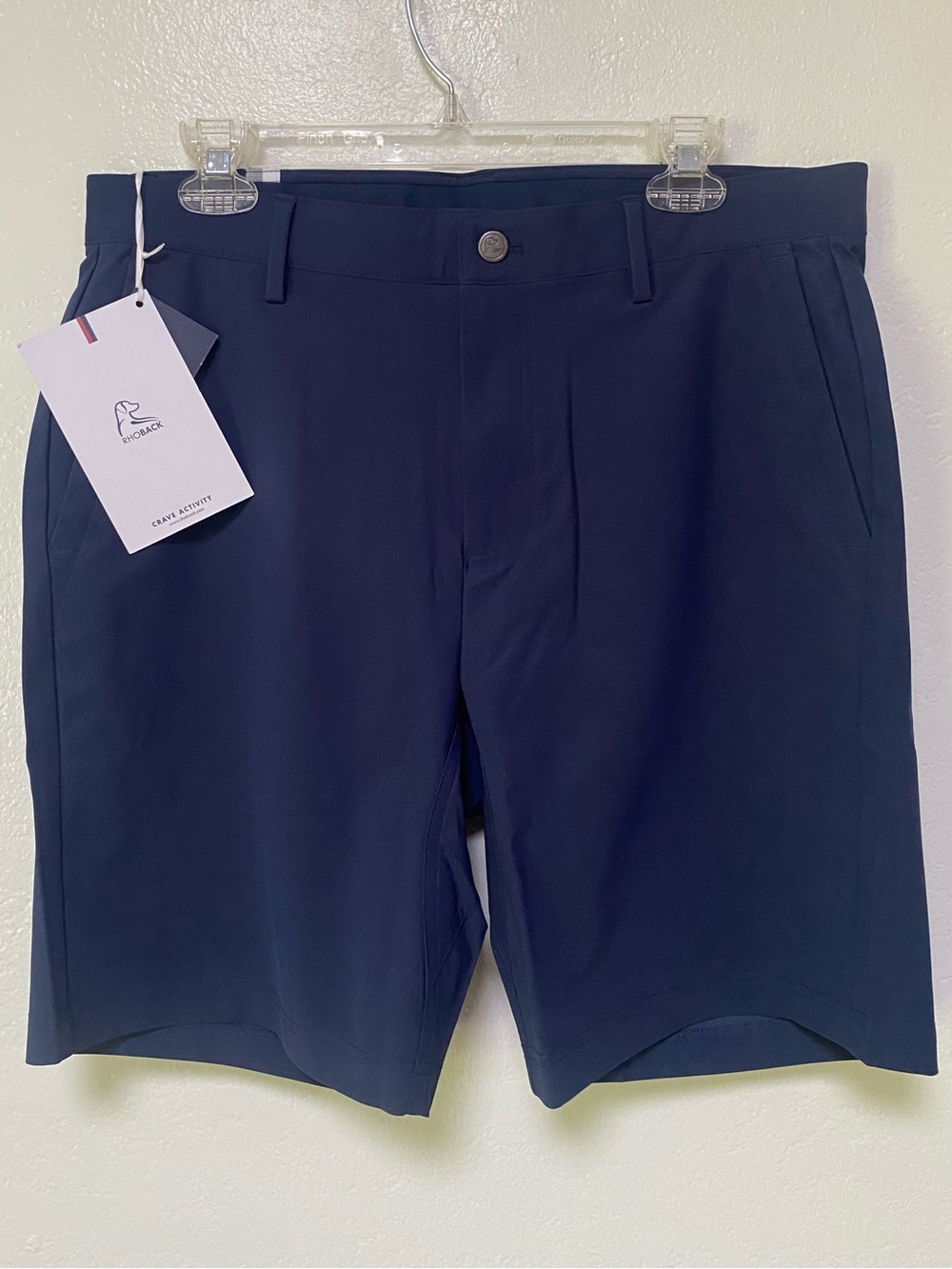 Rhoback Looper Delta Shorts Men’s 34 Solid Fleet Navy